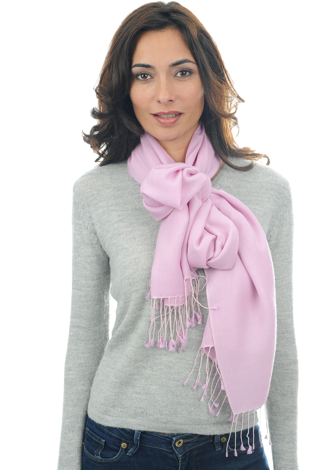 Cashmere & Silk accessories platine pink lavender 204 cm x 92 cm